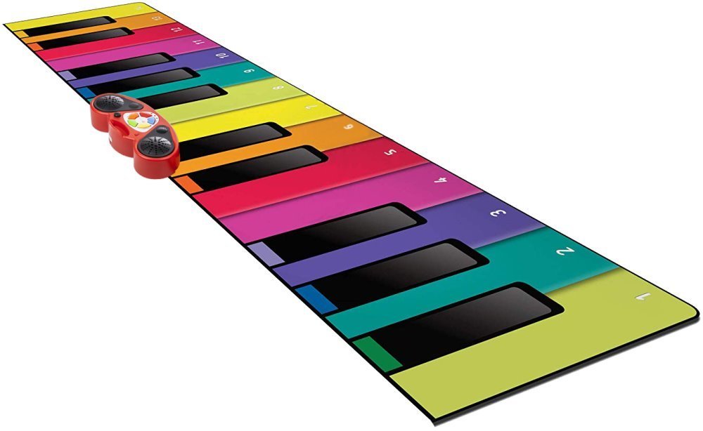 Rainbow floor piano mat